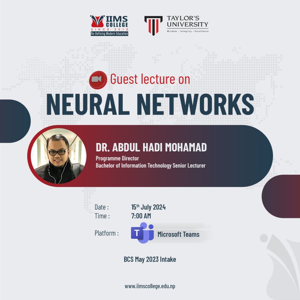 Guest Lecture on Neural Networks - IIMS