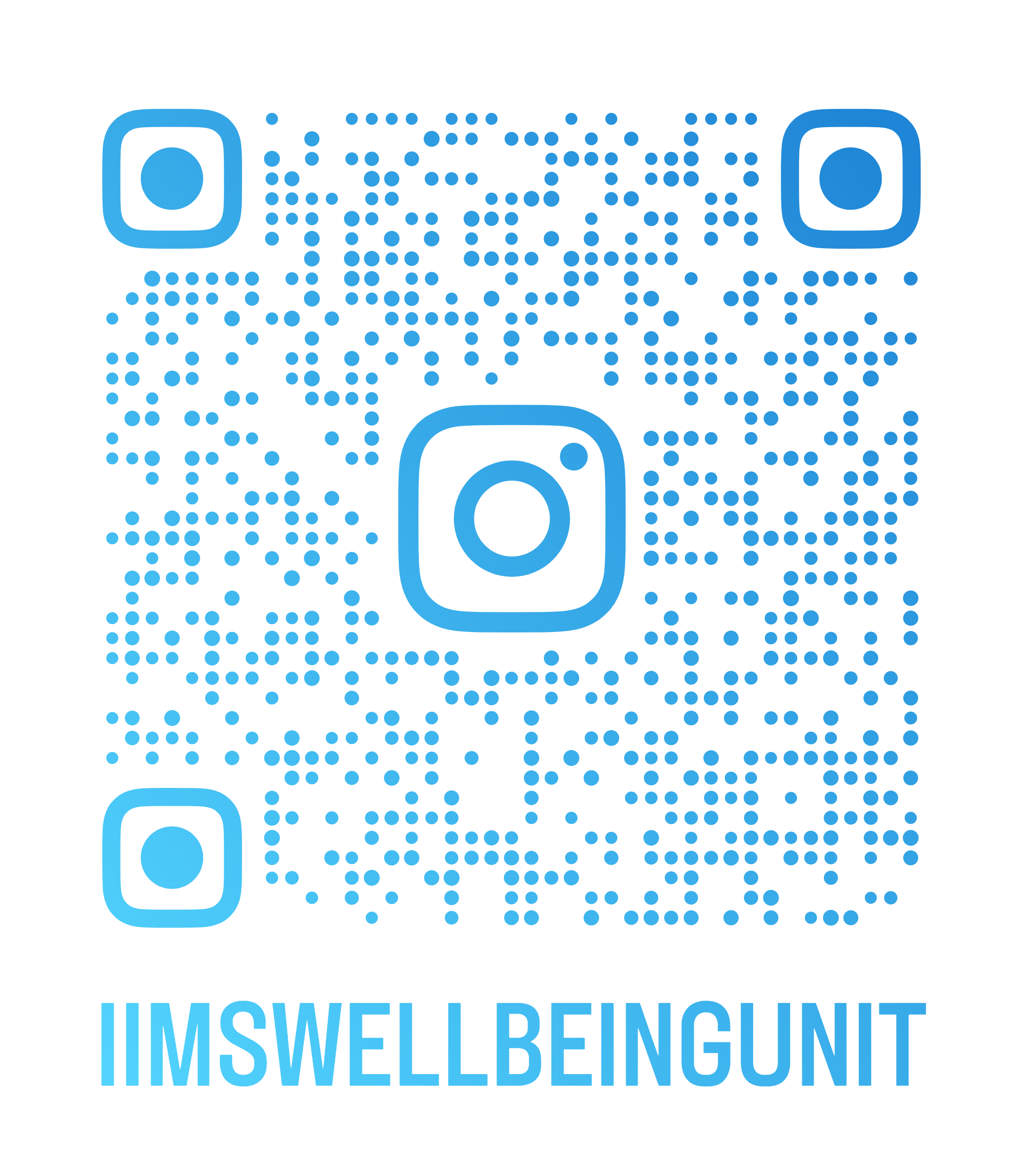 QR Code to the Instagram Page of IIMS Wellbeing Unit