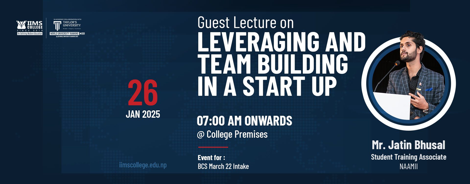 Guest lecture on Leveraging and team building in a start up