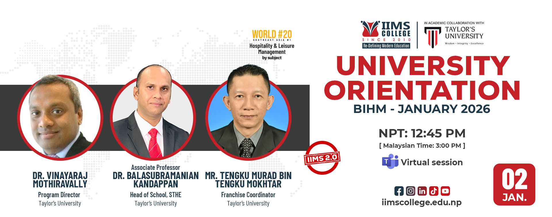 BIHM University Orientation Session