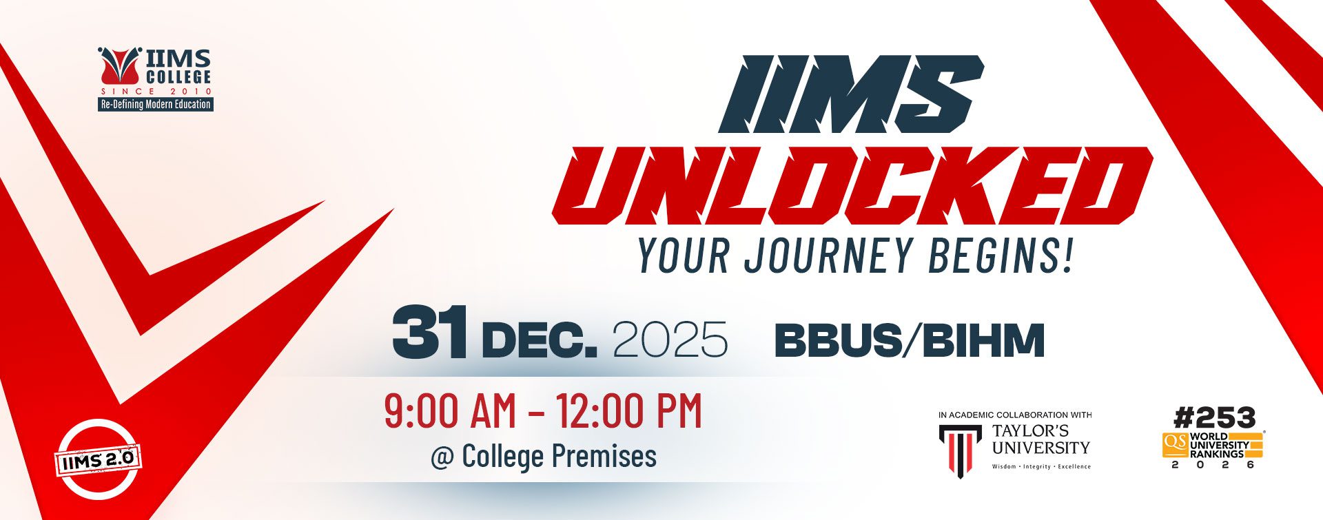 IIMS Unlocked: A Fresh Start for BBUS and BIHM January 2026 Intake