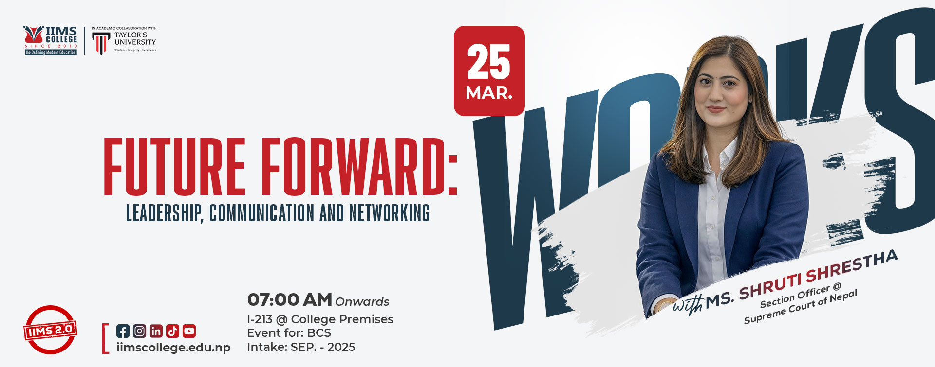 Develop Leadership and Networking Skills with FUTURE FORWARD session