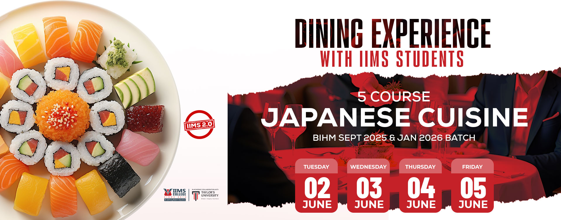 Experience Japan on a Plate: A 5-Course Japanese Dining Experience by BIHM Students
