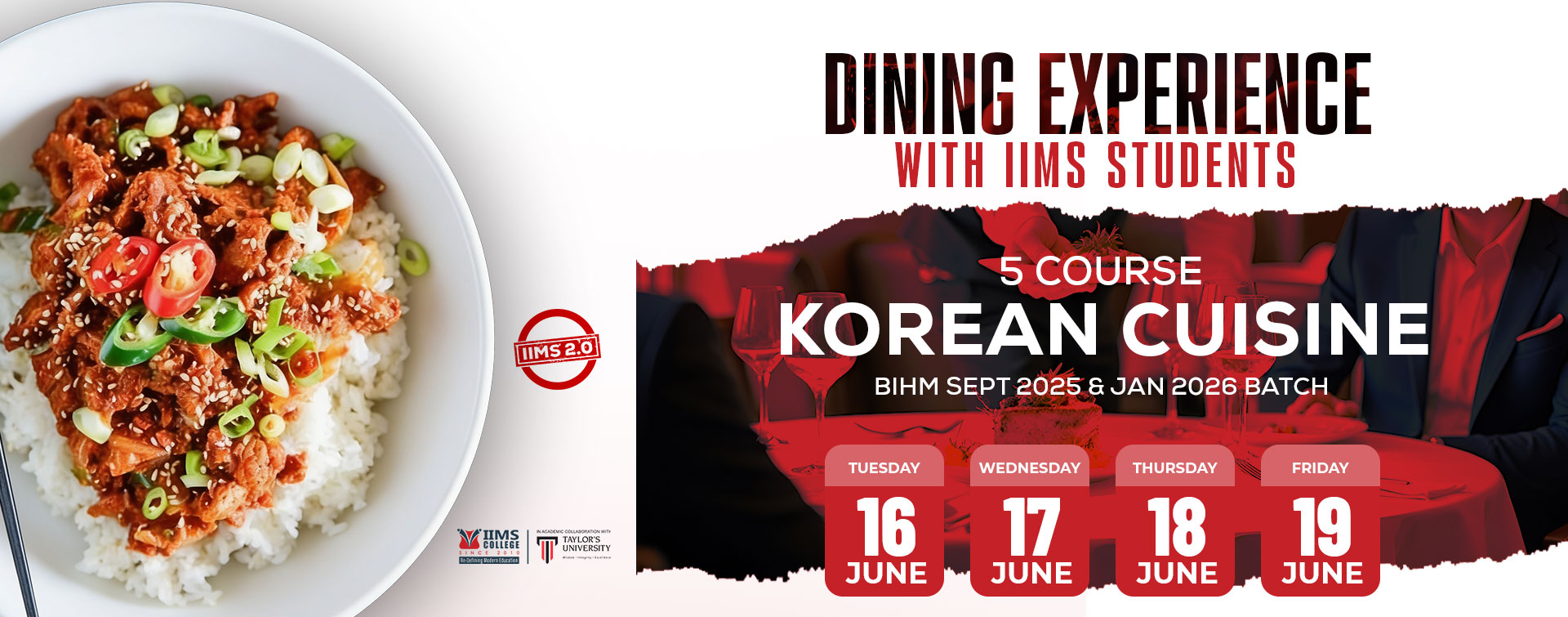  5-Course Korean Dining Experience with IIMS Students