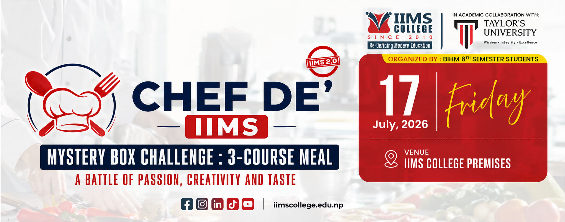 Chef de’ IIMS Mystery Box Challenge